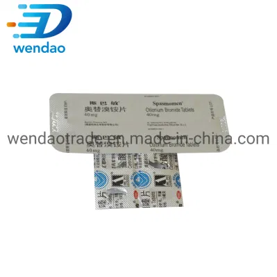 Упаковка таблеток Использование фармацевтической блистерной алюминиевой фольги Ptp Уплотнение с ПВХ-фольгой холодной штамповки
